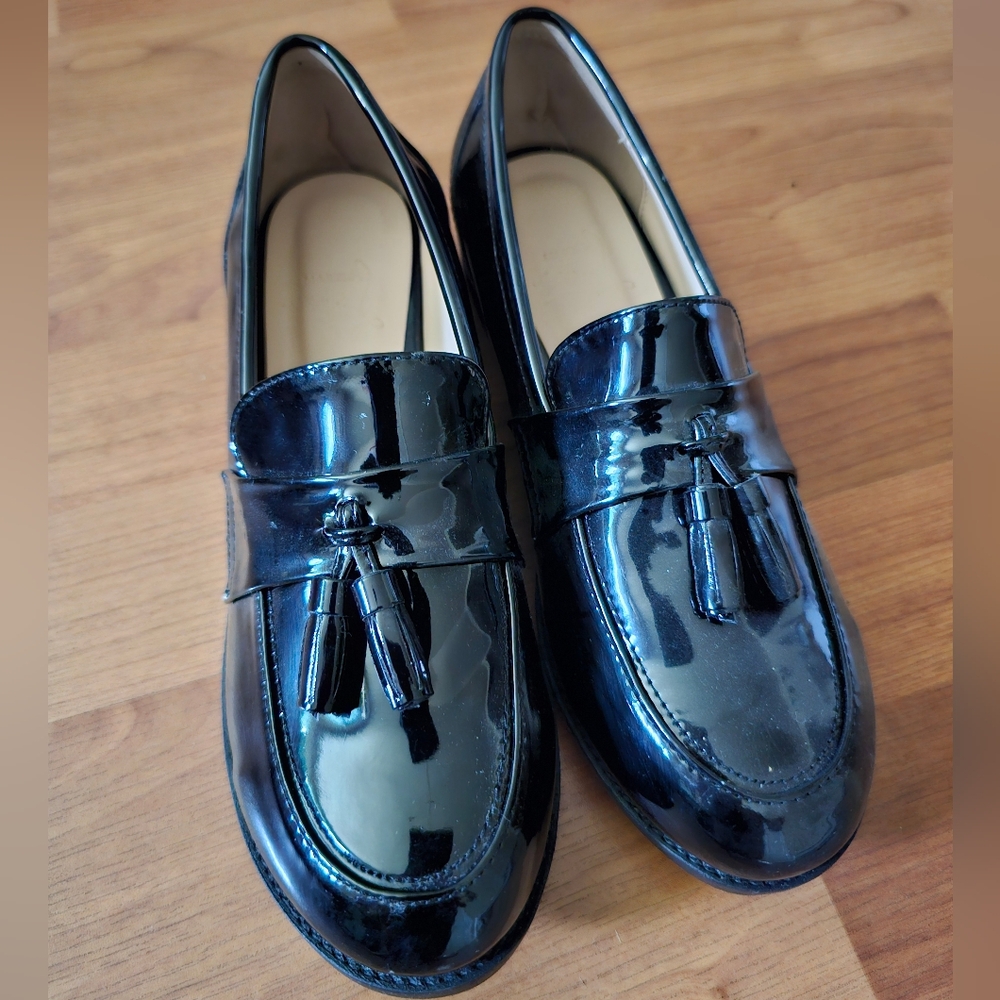 Korean Style Black Tassel Loafers